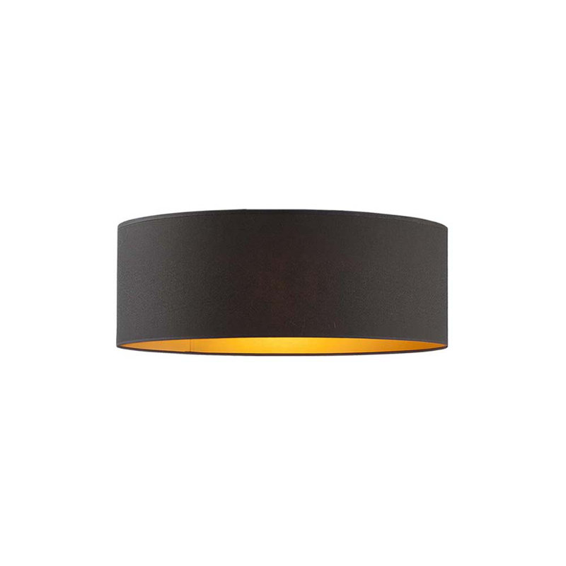 Suniga Fabric Flush Mount, 20cm H x 40cm W x 40cm D, Black