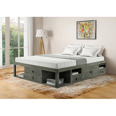 Avalon Queen Solid Wood Storage Platform Bed -  Loon Peak®, 82A09417C33B4D7699AA3054760E7684