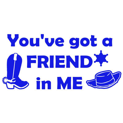 Décalcomanie murale "you you gota friend"