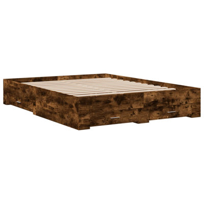 Vidaxl Bed Frame With Drawers Engineered Wood
