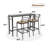 Outdoor Hdpe+Metal Frame 3-Piece Patio Bar Set, Balcony bar set, With Cover