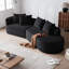Canapé modulaire surdimensionné moderne en chenille avec sièges très profonds et larges, 4 coussins décoratifs et une combinaison gratuite pour le salon et la chambre à coucher-1148963611-1148963609