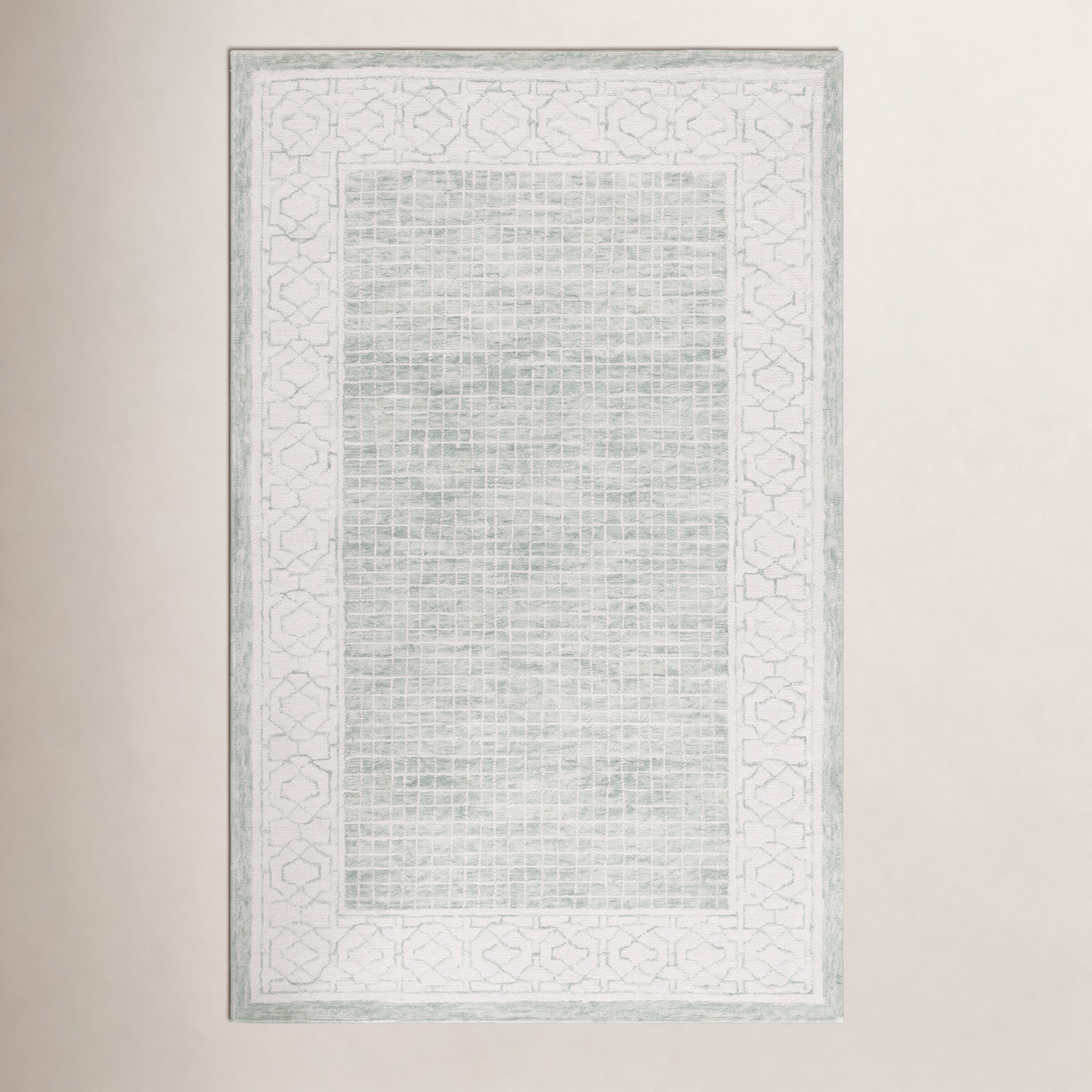 Hand-Tufted Geometric Wool Rug, Rectangle 9' x 12'