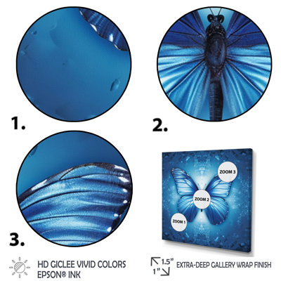 Diamant papillon III sur toile