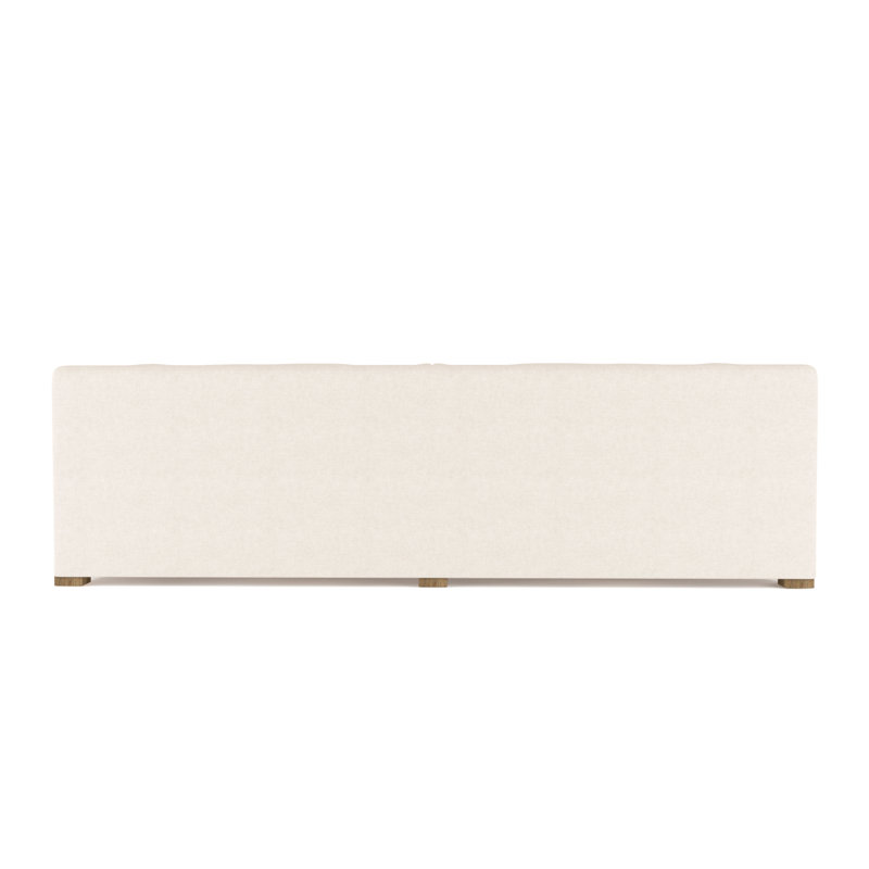Crosby Slope Arm Sofa, Plush Velvet Alabaster, 32.5" H x 84" W x 43" D, Natural