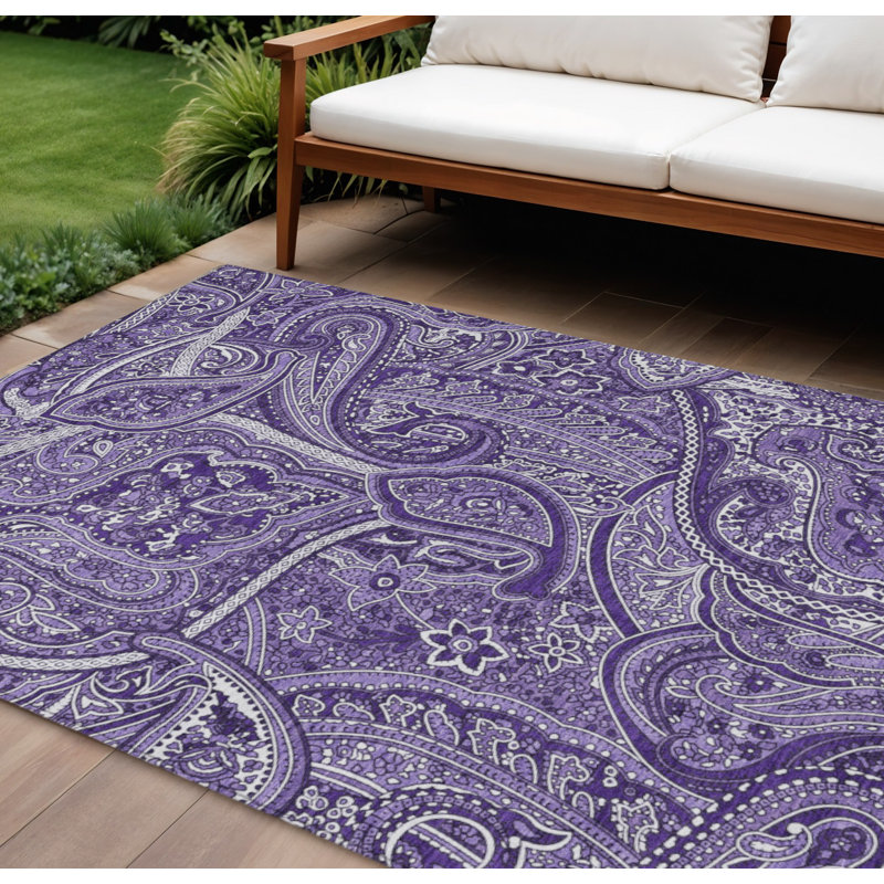 Tapis lavable mauve 9 pi x 12 pi lavande et argent