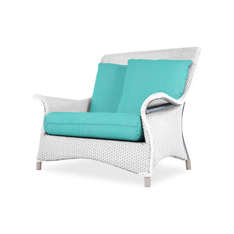 Mandalay Outdoor Lounge Chair, White, Demo Oatmeal