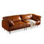 Canapé modulaire orange en similicuir-378921158-378921157