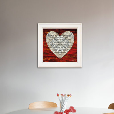 Love is Patient Framed Wall Art for Living Room, Home Wall Decor Framed Print by Cindy Jacobs