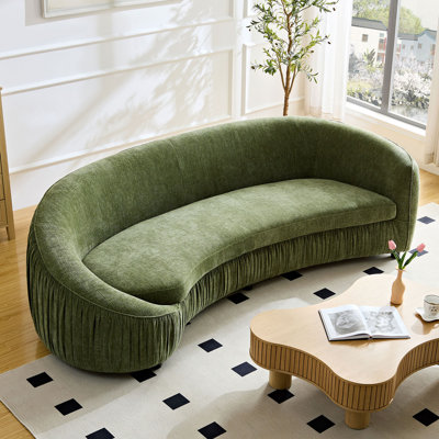 92,13 pouces - Design moderne incurvé à 4 places avec canapé non rembourré