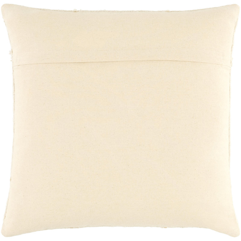 Yulara  Accent Pillow Cover, Pillow Cover Only - No Insert, Square 18", Ivory