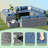 12-Person Outdoor Wicker Patio Set with Cushions and Fire Pit-1200066976-1200066977