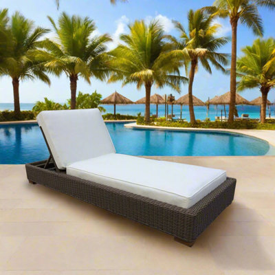 Chaise longue inclinable avec coussin Hobson