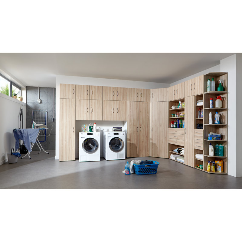 Mandica Multi-Room Concept Storage Cabinet, Oak Sawed Raw, 40cm H x 80cm W x 40cm D