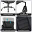 Big and Tall Ergonomic Executive Office Chair – 400lbs Capacity – High Back, Leather, Adjustable Headrest – Pocket Season Lumbar Support, Wide Seat – Comfortable Recliner for Office, Black Black-935374799