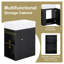 Petit meuble-lavabo de 20 pouces avec lavabo en céramique - meuble-lavabo compact moderne avec porte à motif de losanges, poignée dorée et tablettes de rangement latérales-1145623207