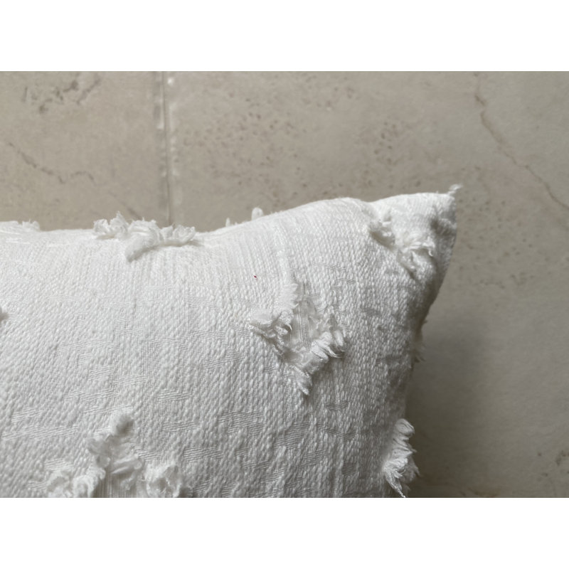  Housse de coussin Floral, Blanc