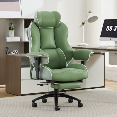 Big & Tall High-Back Ergonomic Executive Office Chair with Adjustable Lumbar Support, 135° Recline, Retractable Footrest, 360° Swivel and 400 lb Capacity