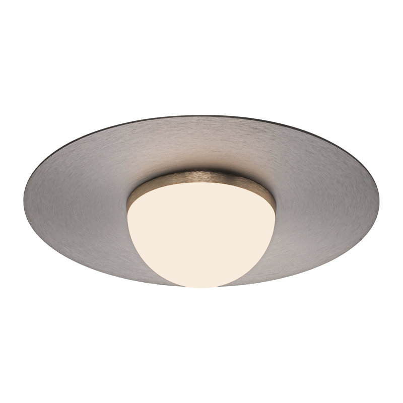 Plafonnier semi-encastré à DEL 10 po gris / or Nial