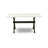 3 Piece Modern Dining Table Set Contains a Rectangle Wooden Table with X-Legs and 2 Dining Room Bench, Wire Brushed Black base Finish-754223917-754223916-754223915