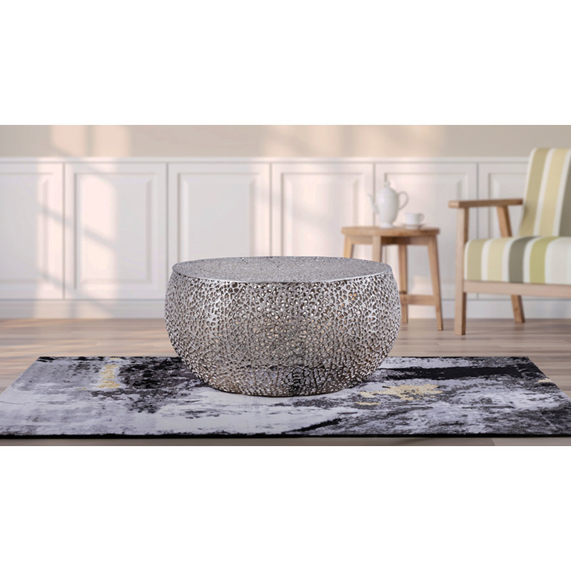 Table basse ronde, Argent argent