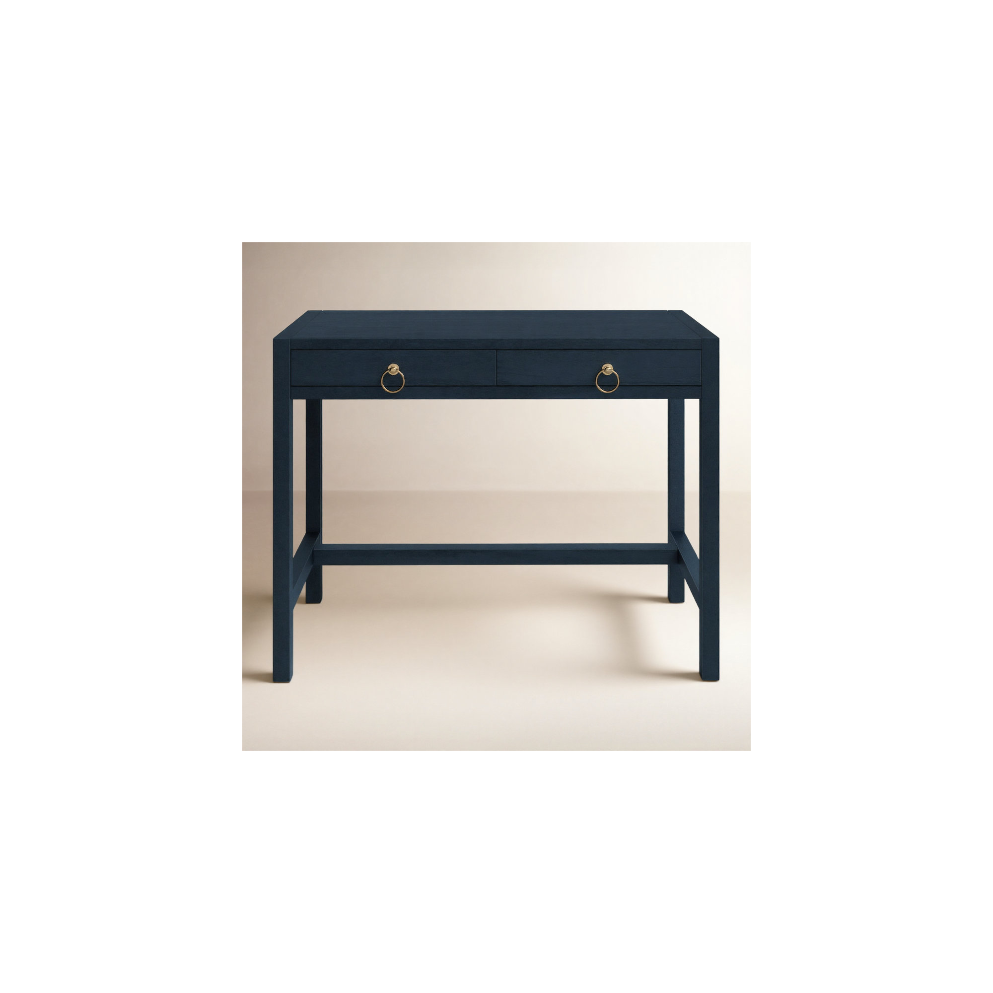 Elin Solid Wood Desk, Navy