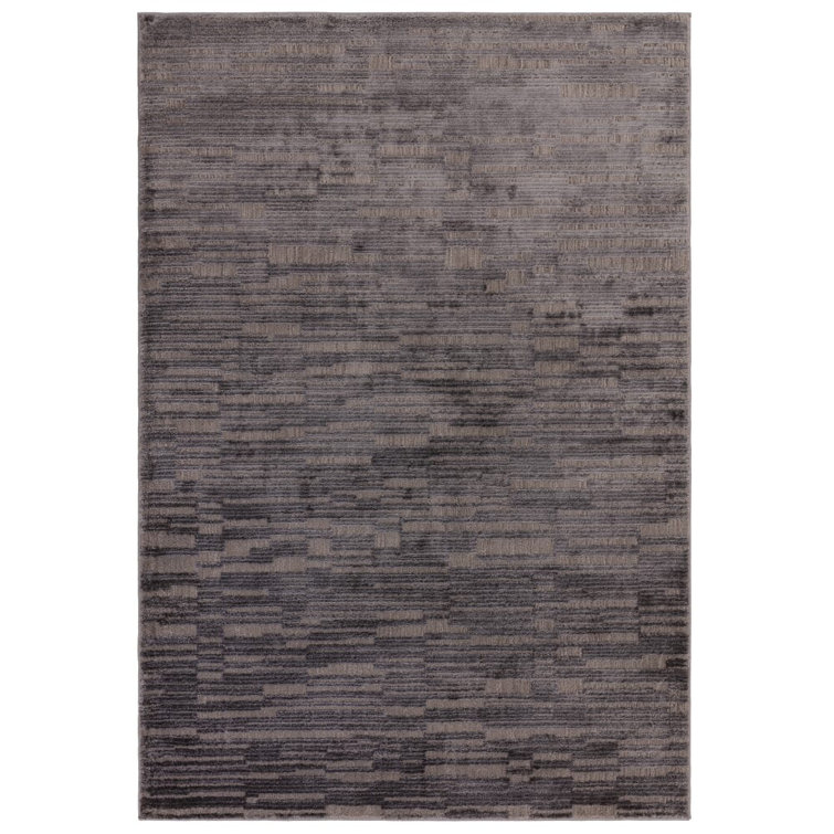 Deral Geometric Grey Area Rug
