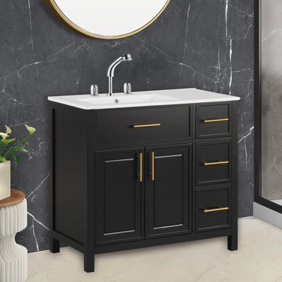 Nyomie 36'' Single Bathroom Vanity with Ceramic Top