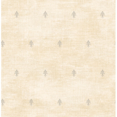  Papier peint à motif de fleurs de lis brun clair et beige Designs Designs