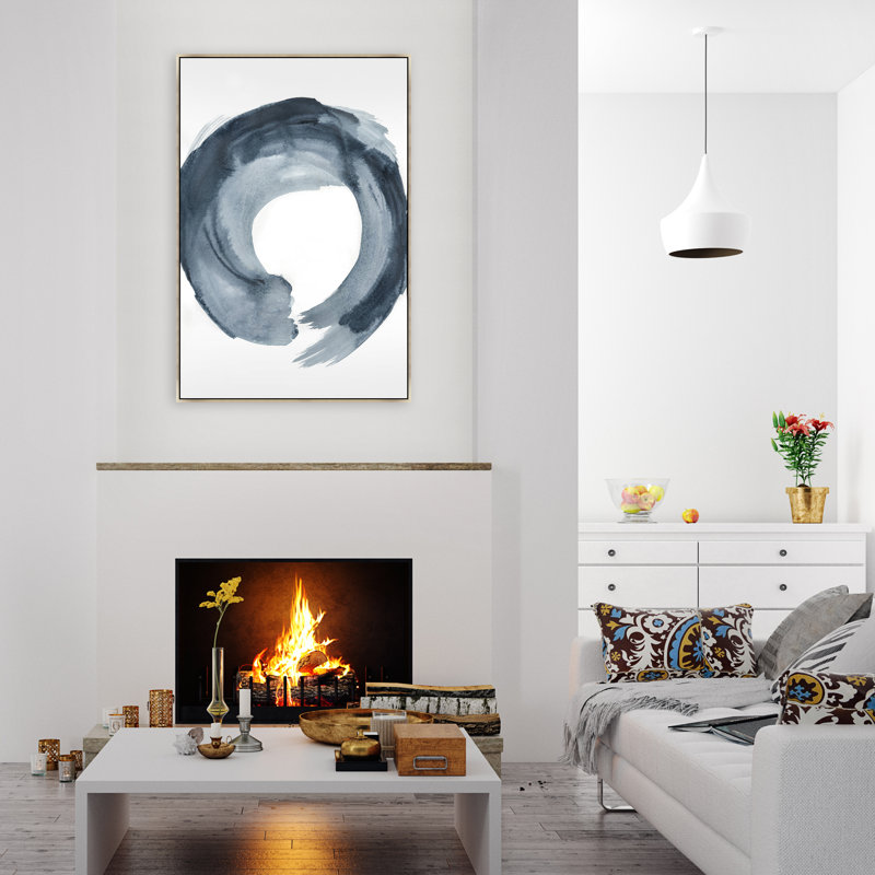 «Esoteric IX» par Jacob Lincoln - Peinture sur toile, H 46,5 po x l 31,5 po P 1,5 po, Couche de verre