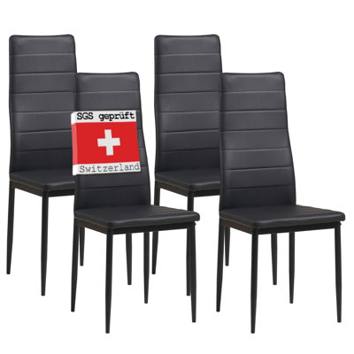 Blaydin 98.5cm H Metal Stacking Side Chair in Black