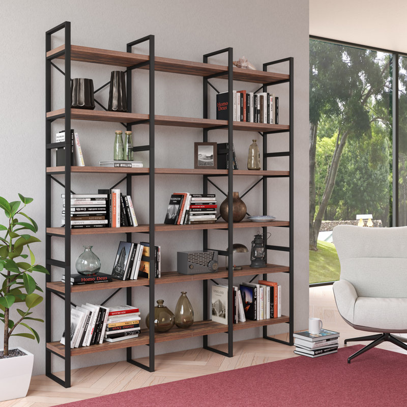Bibliothèque Longmont, (6 Shelves) 85"H x 70.9"W x 12.6"D.