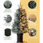 Arbre de Noël artificiel illuminé enneigé 3 pi avec 78 lumières DEL blanc chaud, 8 modes d'éclairage, une minuterie et une base de boîte à lumière, décoration de table pour la maison ou le bureau