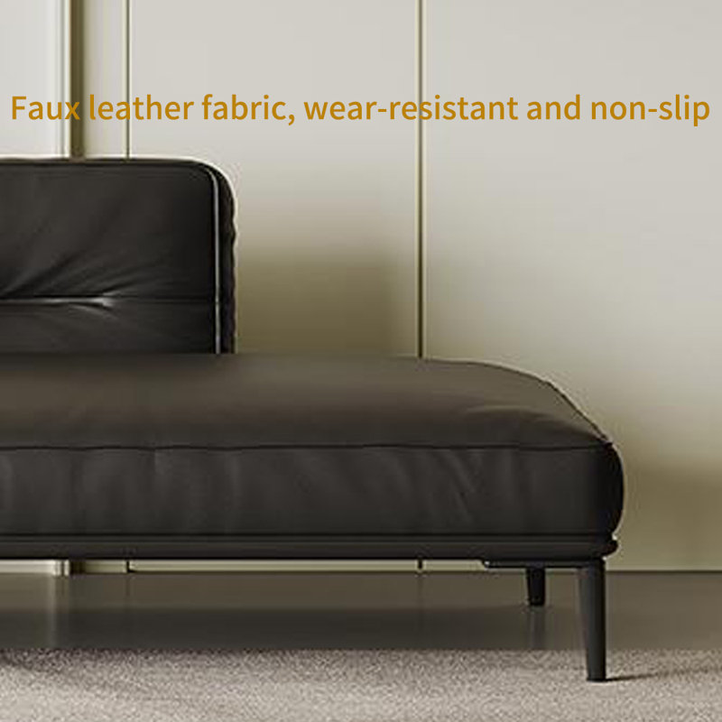 Chaise longue éponge moderne et minimaliste, Orienté à gauche (vu de face), Noir