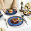 Service de table 12 pièces en grès bleu, service pour 4