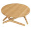 Table basse convertible 34,5 po en bois massif naturel à hauteur réglable 2-en-1