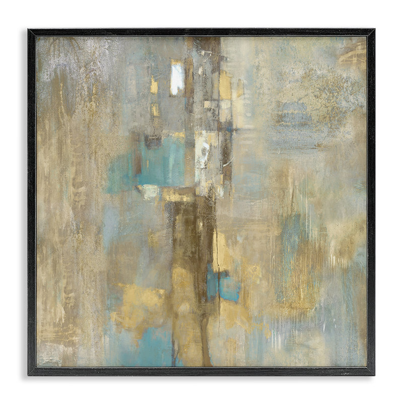Abstrait avec art giclée encadrée par Justin Turner, Giclée encadrée noir minuit, H 12 po x l 12 po