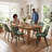 Emsley Faux Leather Upholstered Dining Chair Armless Side Chair with Metal Legs-1553213814