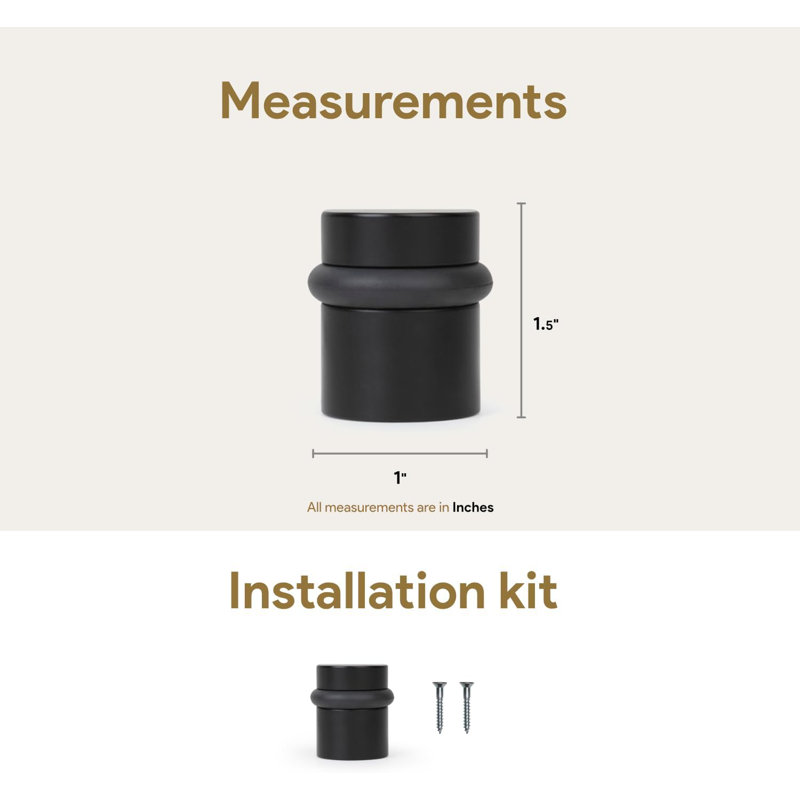 Mega Poignées de porte avec protection murale - moderne, durable, facile à installer, prévient les dommages aux boutons de porte sur tous les types de plancher