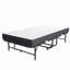 Lit pliant simple de 75 po x 38 po avec matelas en mousse à mémoire de forme de 3,7 po, lit d'appoint pliable portatif, lit pliant pour les invités et structure en métal robuste