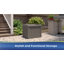 Suncast l 22 po. X P 17 po. Siège de terrasse en résine pour rangement extérieur, fabriqué aux États-Unis.-102753216-41970835