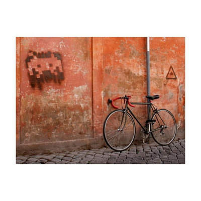 Murale «Vélo contre le vieux mur»