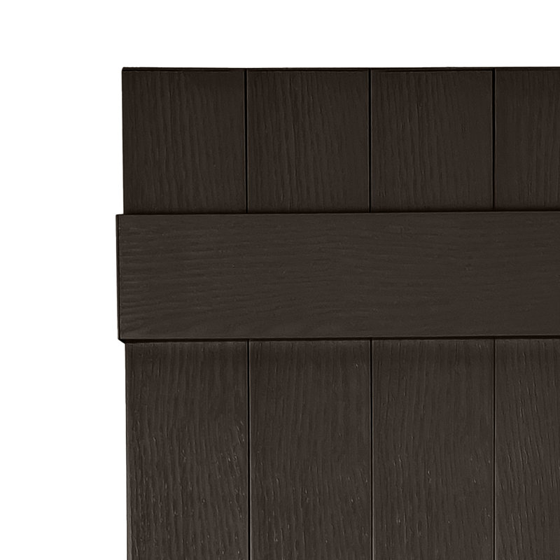 Persiennes personnalisées à 4 planches fermées, 77", Morceaux de chocolat