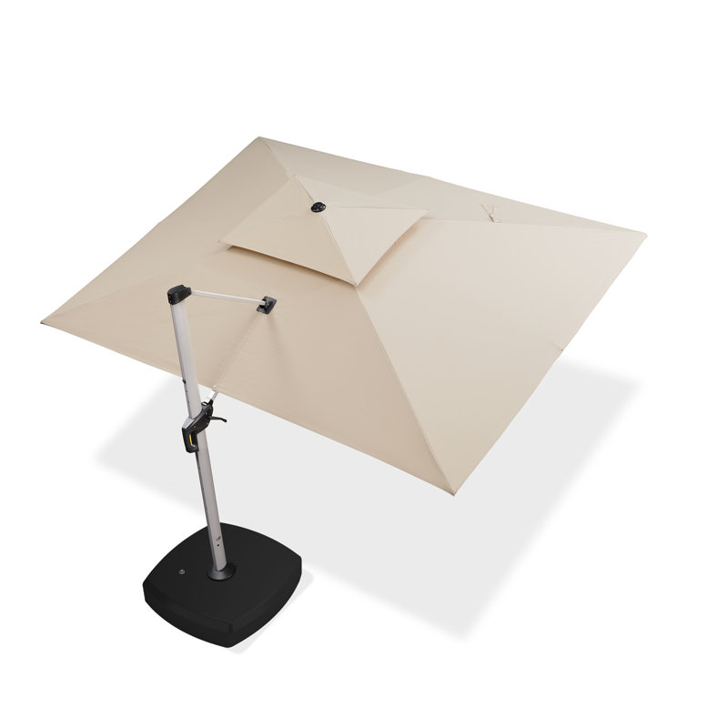 Rikishi 156"*120" Rectangle Umbrella with Base, Beige