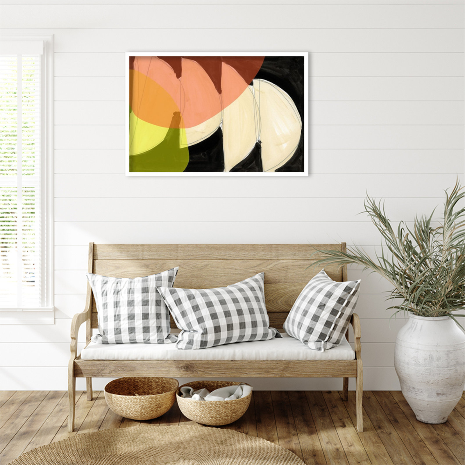 Gilpin "Four Semi Moons I" Print, 23" H x 33" W, White
