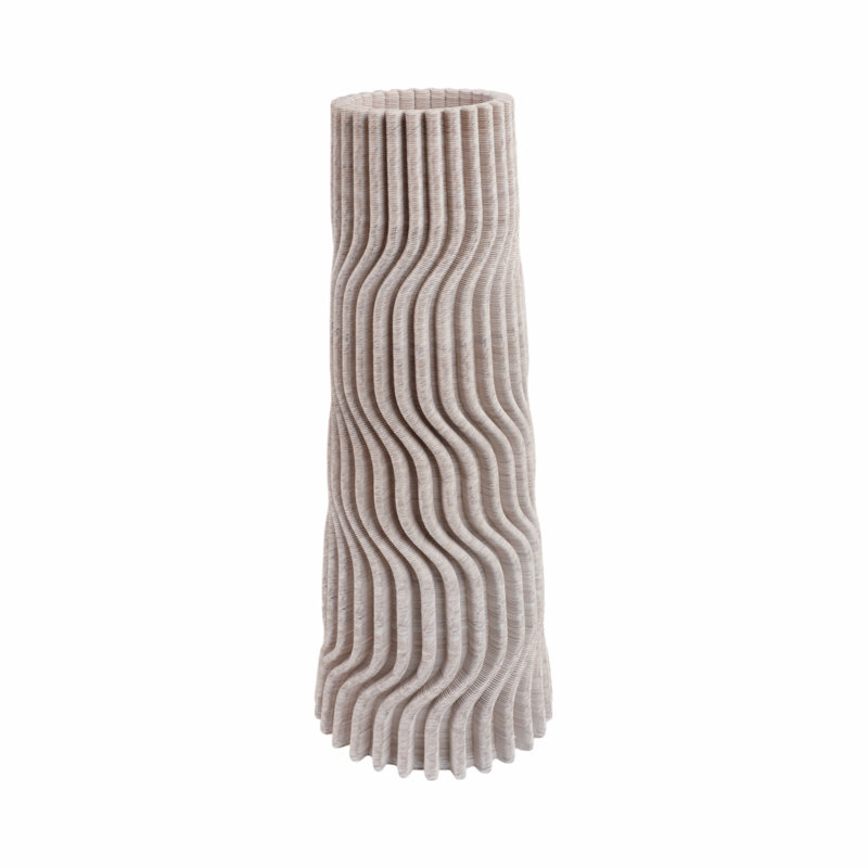 Shelvin Handmade Stoneware Table Vase, 17" H x 6" W x 6" D