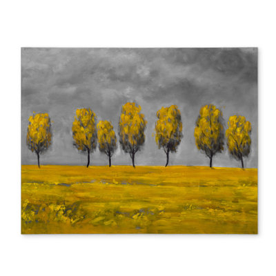 Yellow Trees in Field Placemat | Bedroom Decor | Polyester