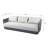 Capri 87.8" Powder-Coated Aluminum Patio Sofa with Sunbrella® Cushions, Commercial Grade