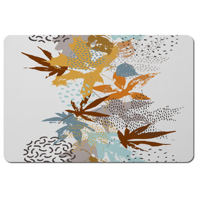 Toader Polyester-Coated Hardboard Floral Rectangle Placemat