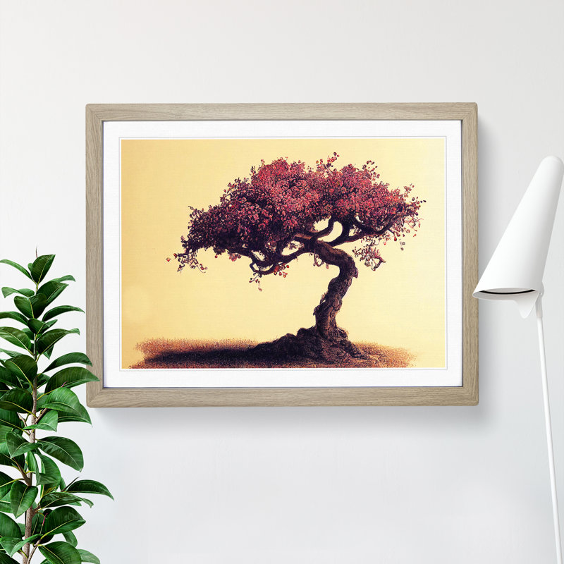 Delicious Apple Tree - Single Picture Frame Painting, 34cm H x 46cm W x 2cm D, Oak